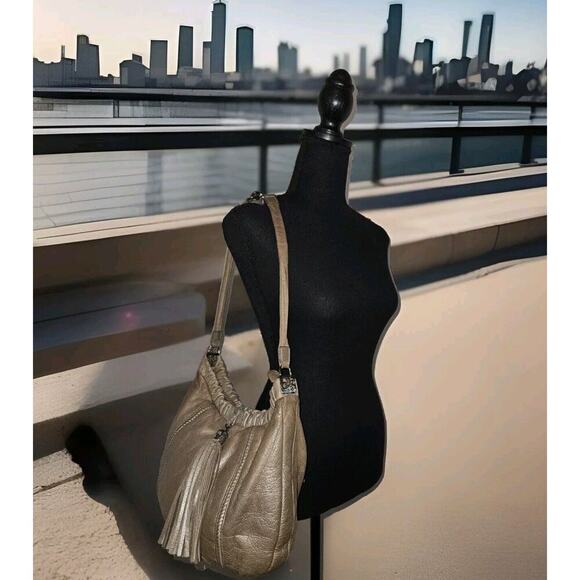 Brighton E369429 Shoulder Bag Purse Pebbled Leather 12x11x1.5 - Picture 1 of 11